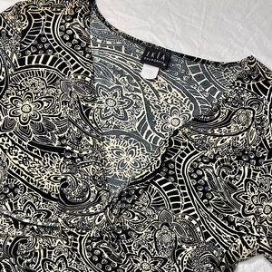 JkLa California printed short sleeve blouse